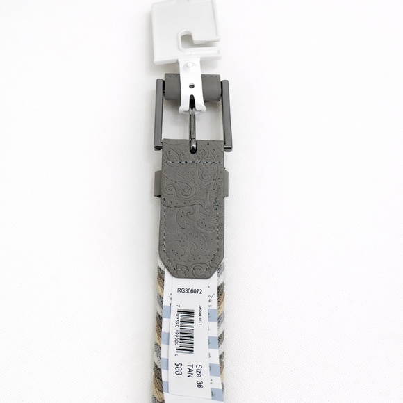 Robert Graham Jacob Belt - Mens Size 36 - Braided Woven Stretch - Tan, Brown - Picture 4 of 4